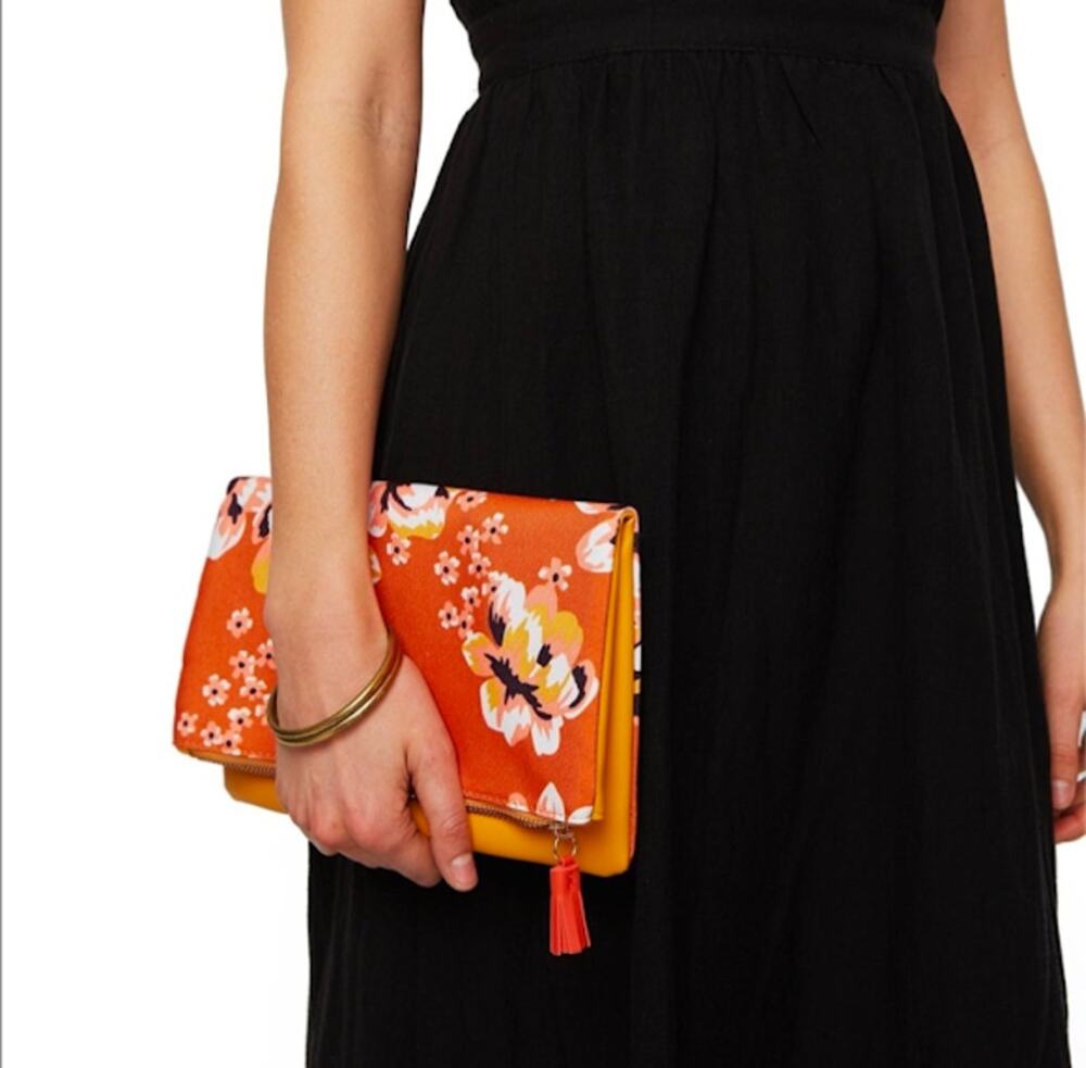 RACHEL PALLY - Reversable fold over Fall colored clutch -ZAHARA NWOT
